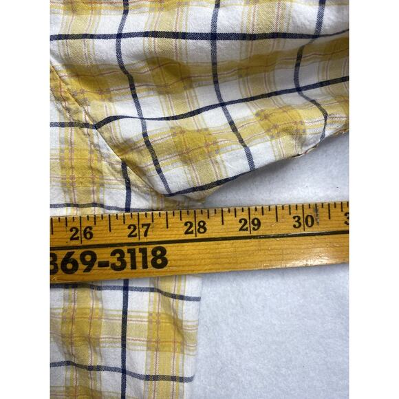 Cabela's Plaid Flannel Button Up Short Sleeve Shirt Men's Size Large Cotton - Picture 4 of 5